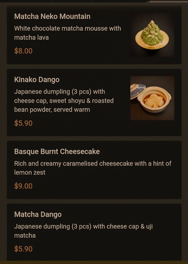 Ne Ne Neko Cafe Desserts