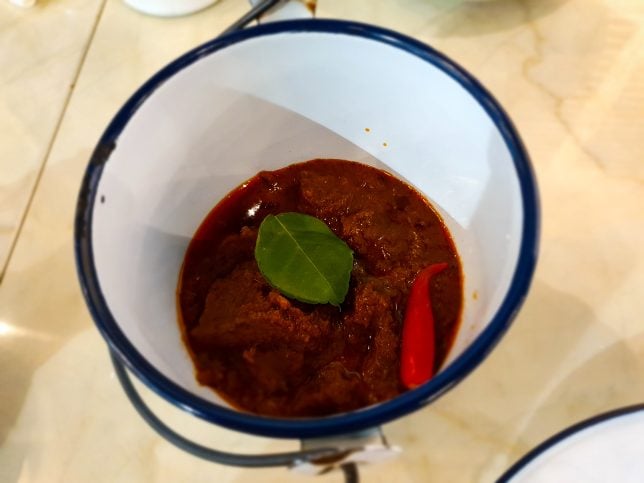 beef rendang at White Tiffin