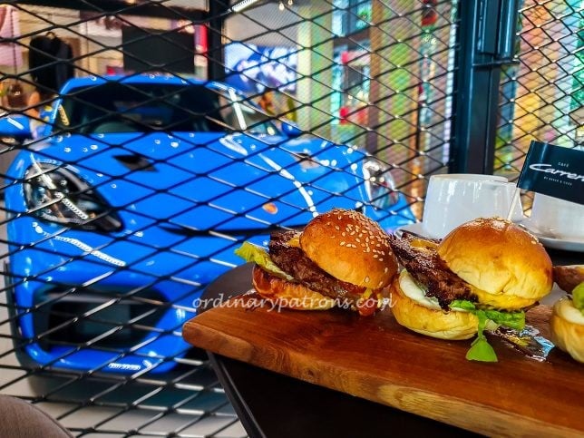 Cheeseburgers Sliders of Café Carrera @ Porsche Studio Singapore