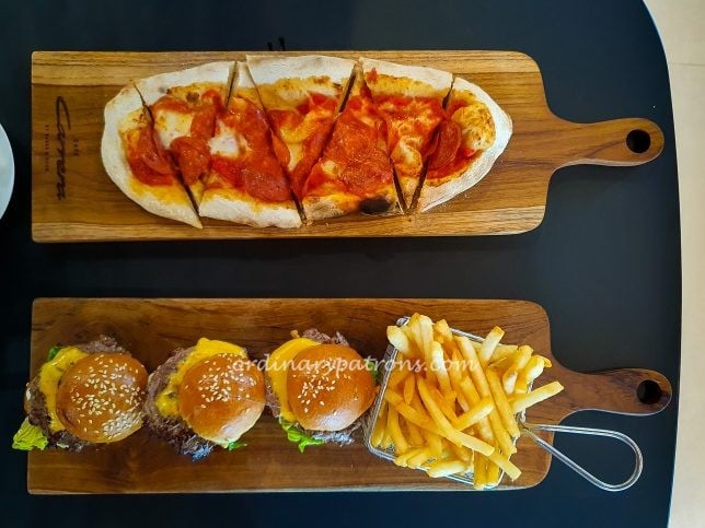 Café Carrera by Baker & Cook -  Pepperoni Pizza Party and Cheeseburger Sliders