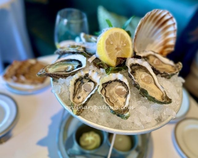 Langosteria Paris review - oysters