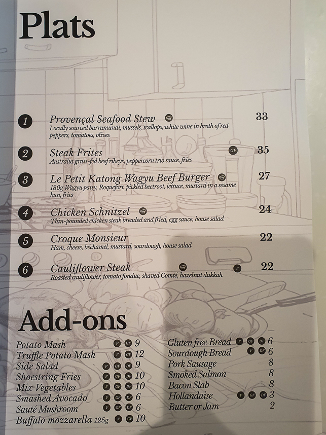 Le Petit Katong Menu