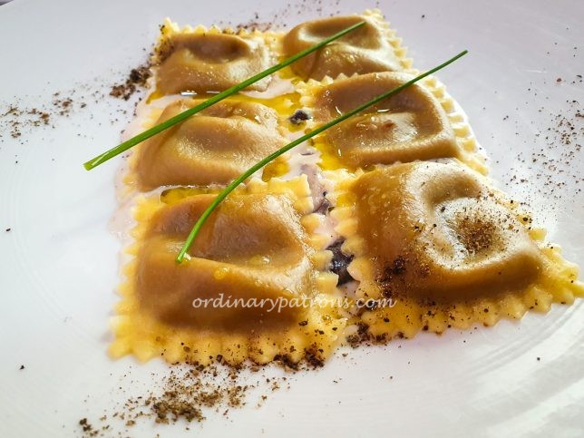 Ravioli Porcini Mushrooms Pasta - OSO Ristorante Lunch Menu Oasia Hotel Italian Restaurant