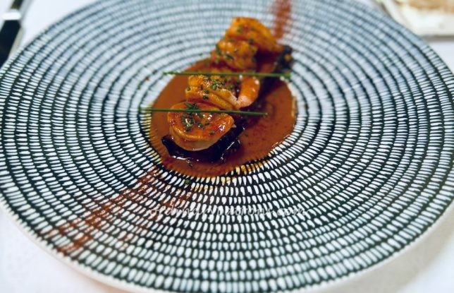 OSO Ristorante Prawns In Eggplant Parmigiana