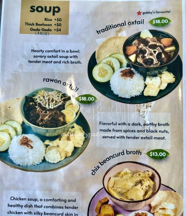 Three by Garamika Menu 