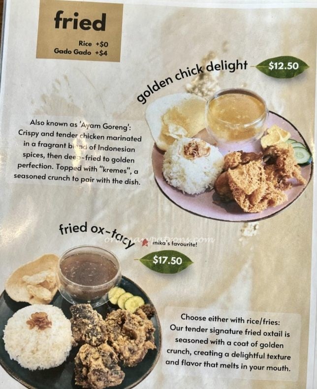 Three by Garamika Menu 