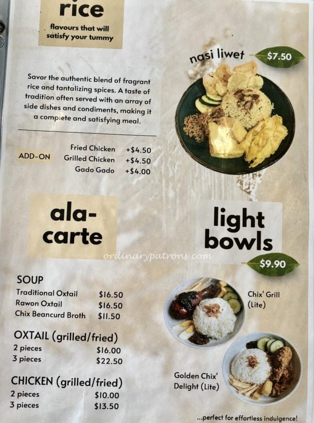 Three by Garamika Menu 