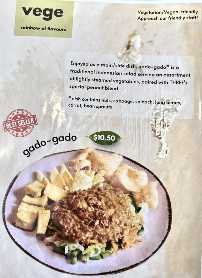 Three by Garamika Menu 