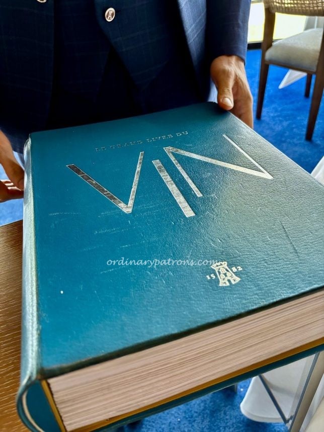 Tour d'argent wine list