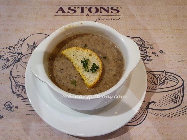 Set lunch at Aston Prime - Mushroom Soup