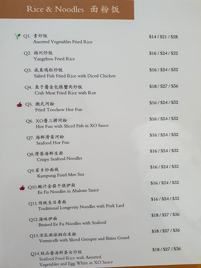 First Culinary Restaurant Menu