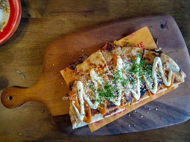 Trinity Mushroom Quesadilla 