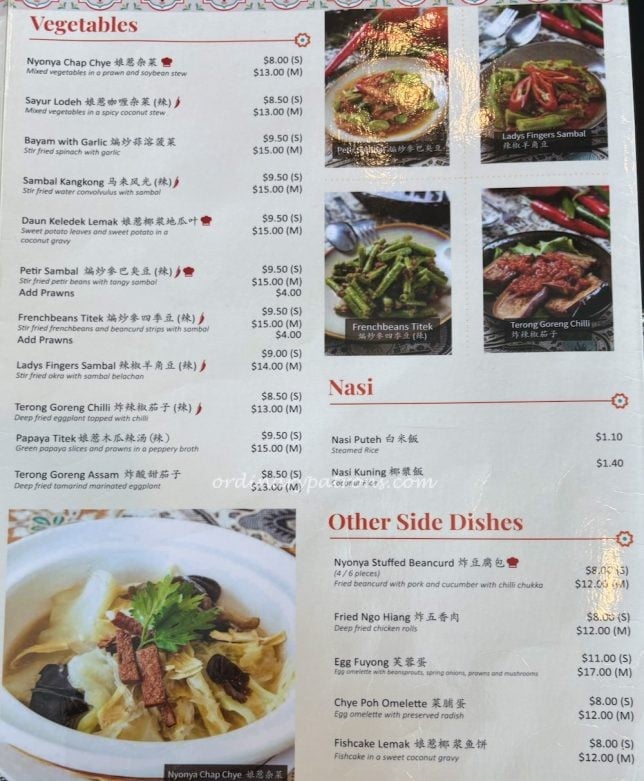 Ivins Peranakan Restaurant's New Menu 2024