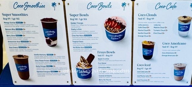 Cocobella Lifebar One Holland Village menu