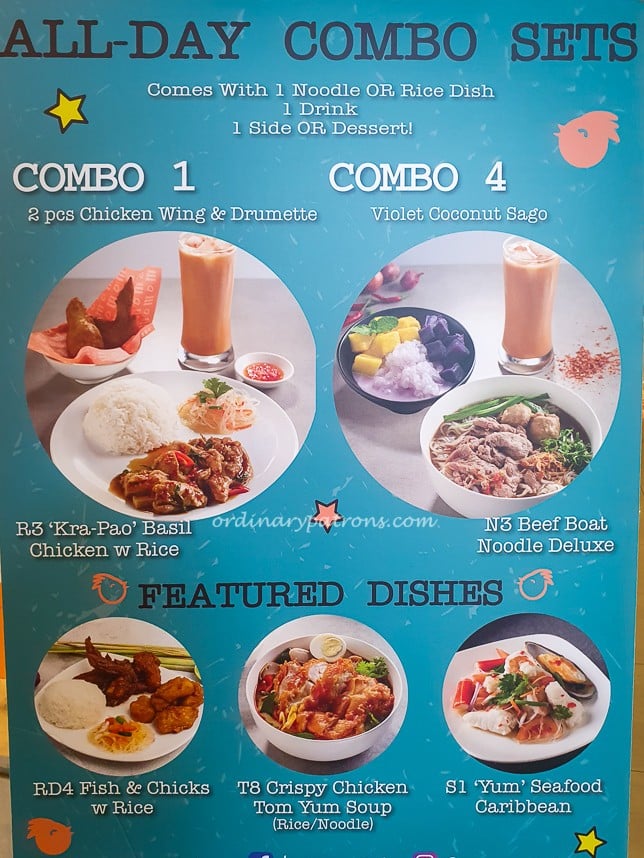 Menu of Saap Saap Thai 18 Tai Seng