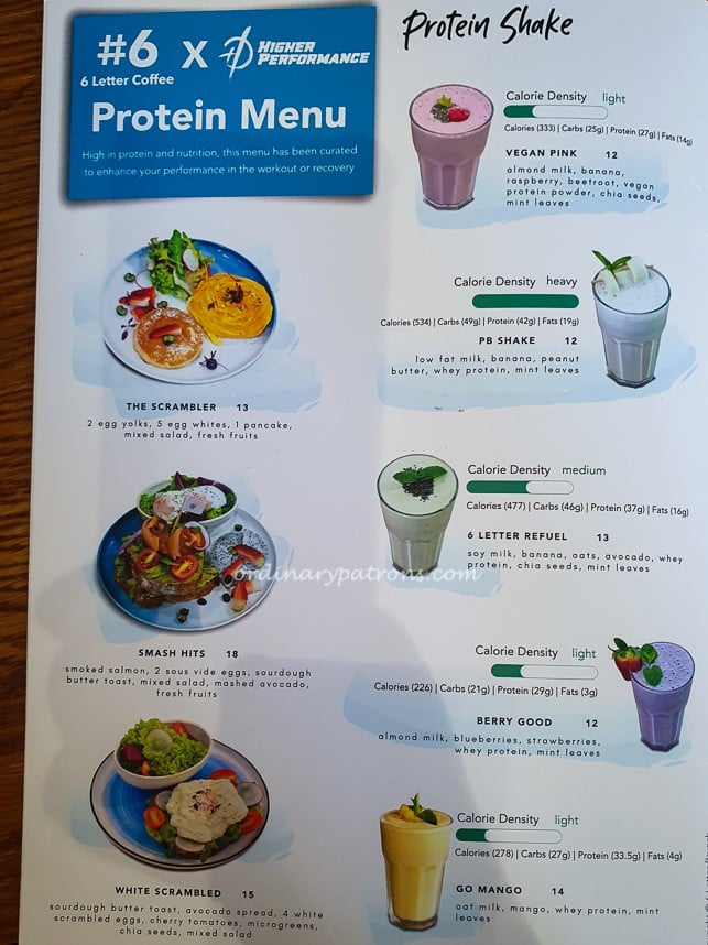 6 Letter Brunch Protein Menu