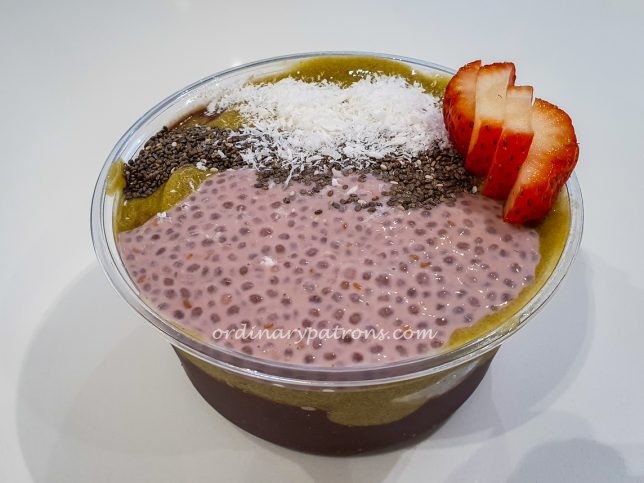 veggie-infused matcha base and acai, at Cornercove