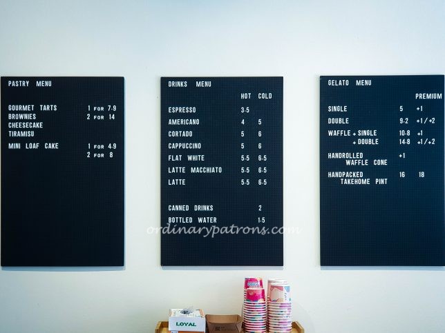 Menu of Creme & Cone Joo Chiat