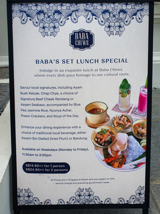 Baba Chews Set Lunch Special
