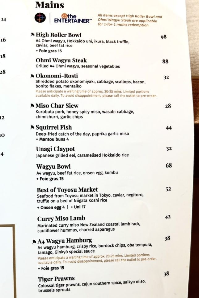 Ginkyō by Kinki menu One Holland Village