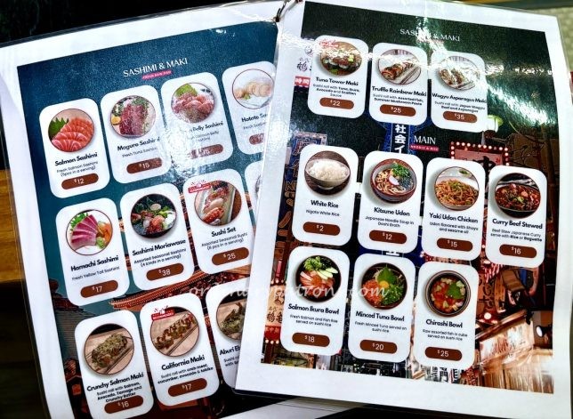 Menu of ZA Dining Izakaya & Sake Bar