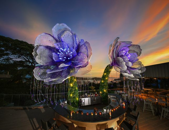 Sip and unwind with floral-themed cocktails at The Mirabilis Bar @ Mount Faber Peak