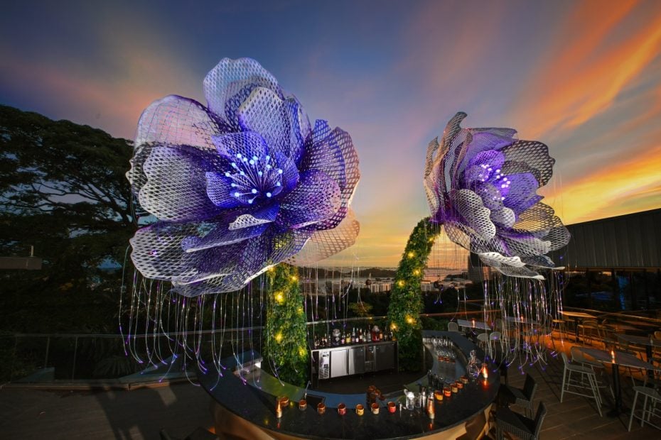 Sip and unwind with floral-themed cocktails at The Mirabilis Bar @ Mount Faber Peak