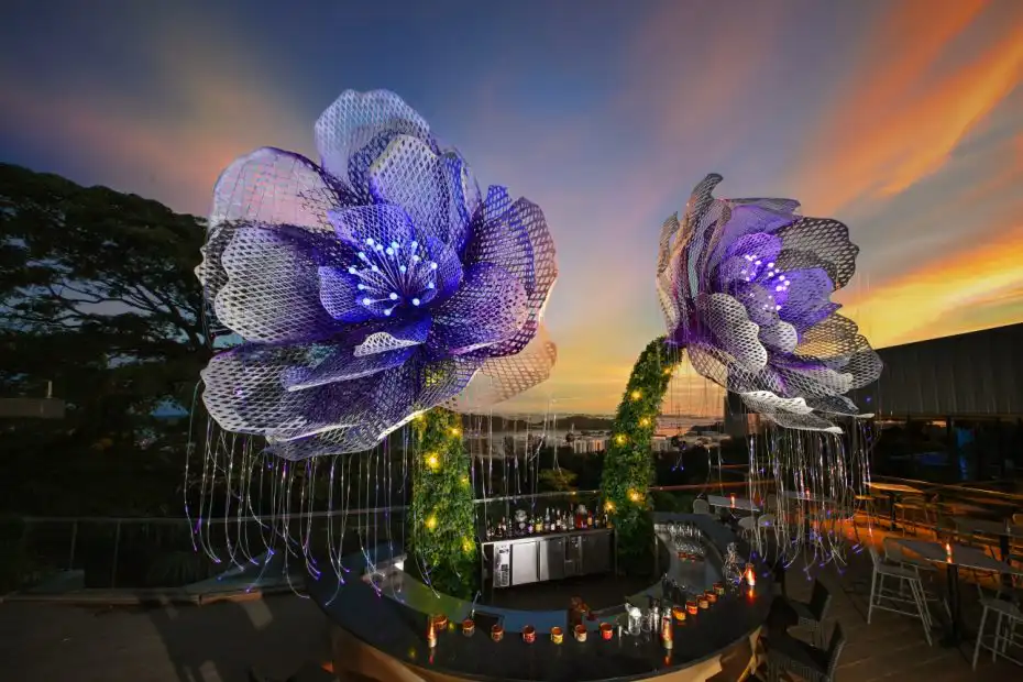 Sip and unwind with floral-themed cocktails at The Mirabilis Bar @ Mount Faber Peak