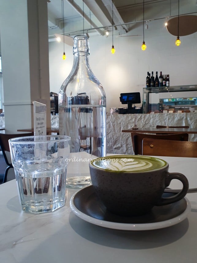 matcha latte at Twenty Eight