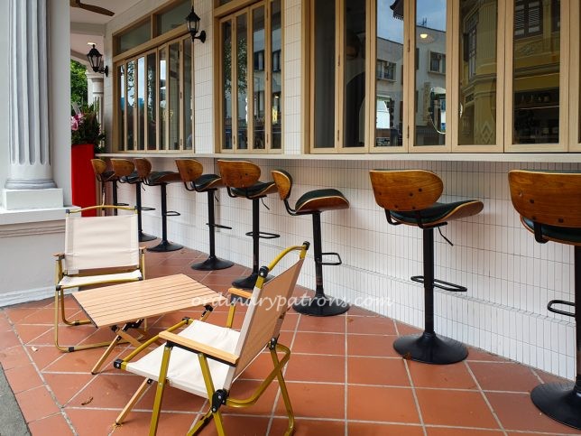 Outdoor seats at Café Wabi Sabi Joo Chiat 