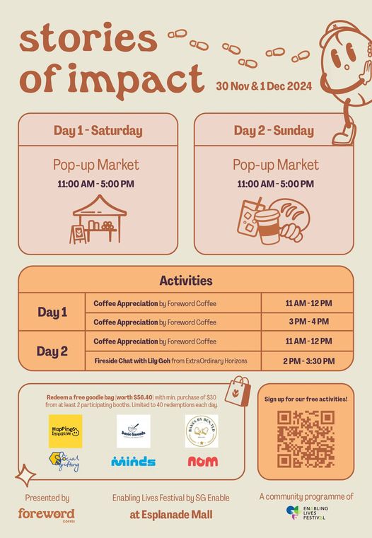 Stories of Impact Pop-Up at Foreword Coffee at Esplanade