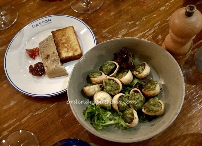 foie gras and escargots