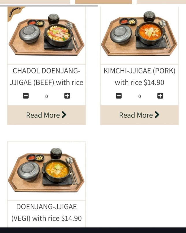 Onggii Menu