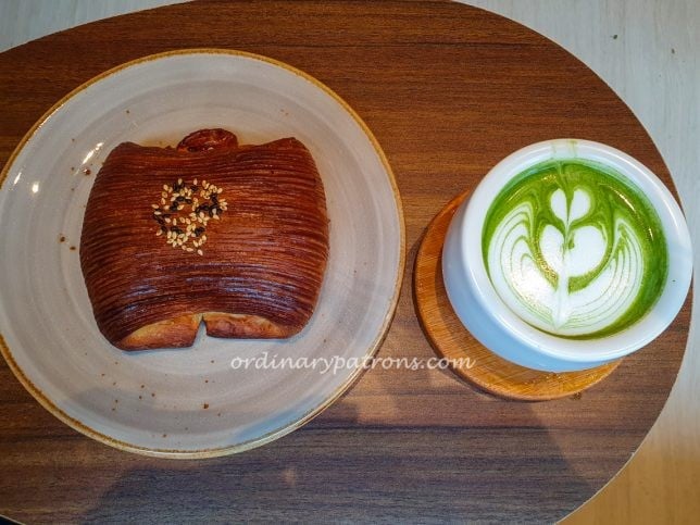 Pastry and Matcha Latte at Pacto by Parchmen