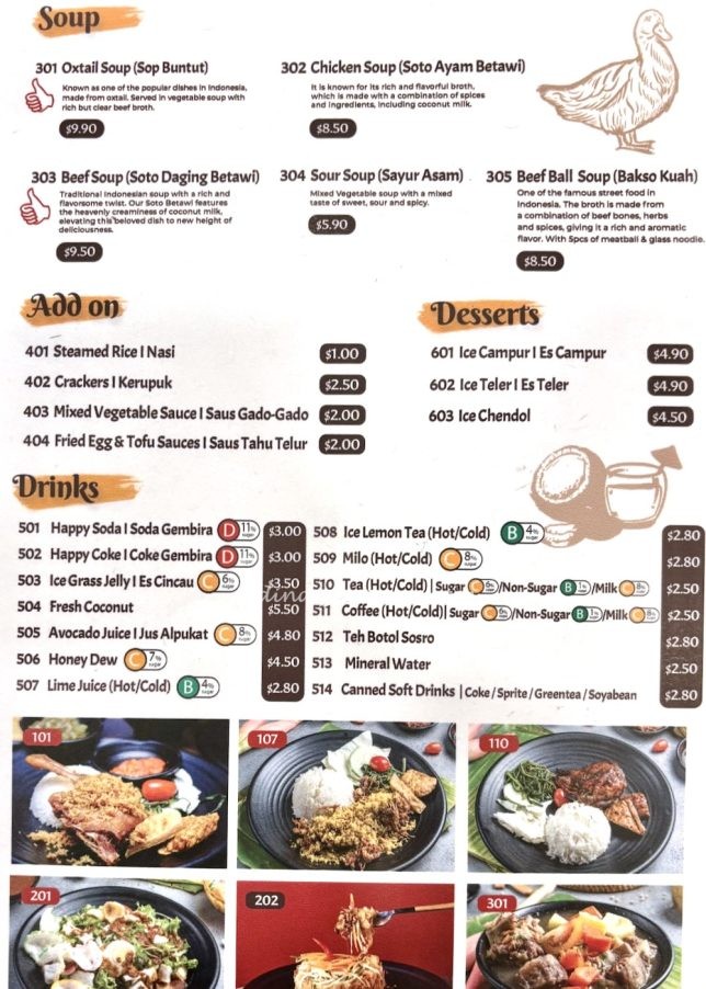 Bebek Goreng Pak Ndut menu