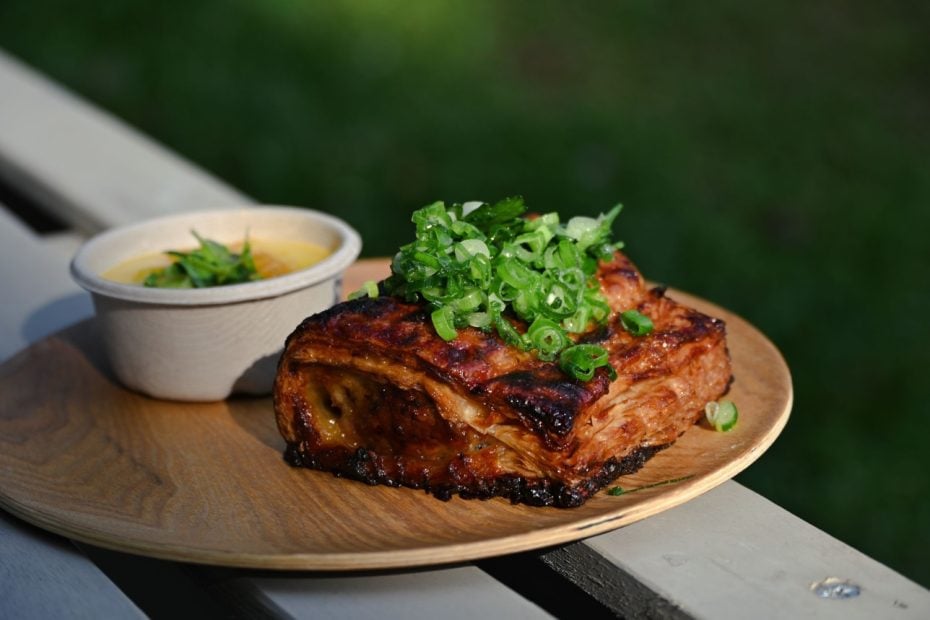 Garden Herbs and Charcoal Chicken Sausage Roll - Sunrise at AIR CCCC x Le Matin