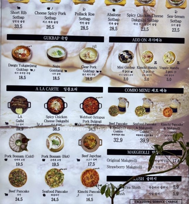 Seoul Noodle Shop Tanglin Mall Menu