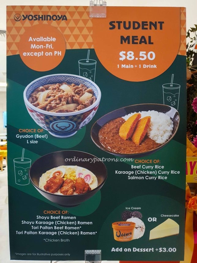 Yoshinoya Student meal
