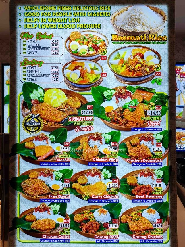 Menu of Food Avenue at The Cathay