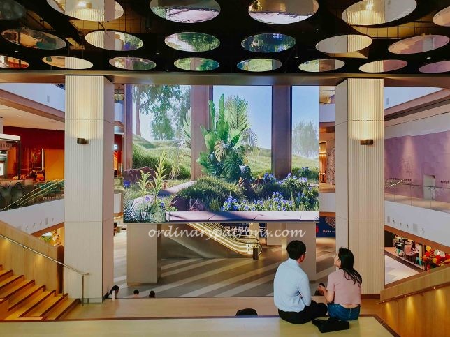 The Cathay - communal area with digital tower