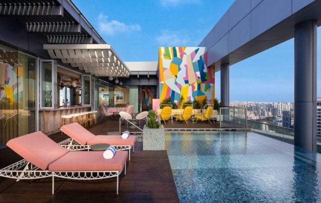 Courtyard Singapore rooftop venue, Las Palmas.