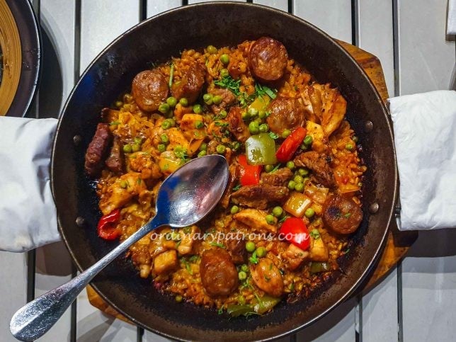 Paella de Pescado at Sabio Spanish restaurant in Sentosa