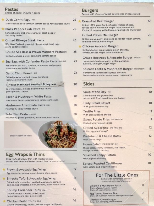 Cedele Kitchen Star Vista menu