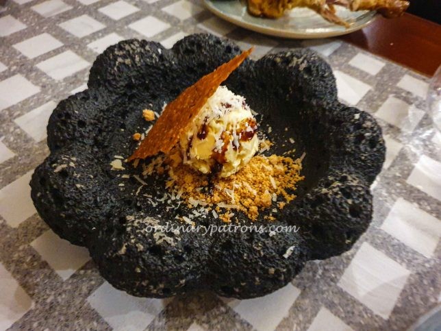 House-Made Burrata Gelato with Rosemary Tuile