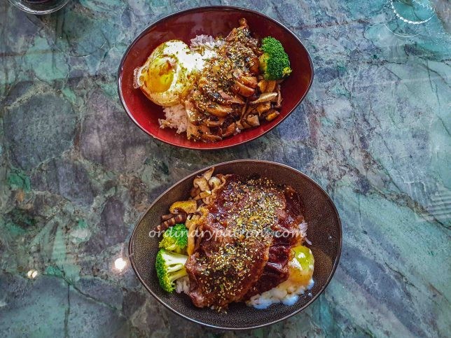 Tori Chicken Rice Bowl and Yakiniku Rice Bowl