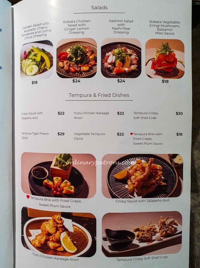 DOMO Modern Japanese Restaurant menu