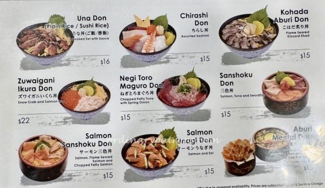 Fish Mart SAKURAYA Anchorpoint Alexandra menu