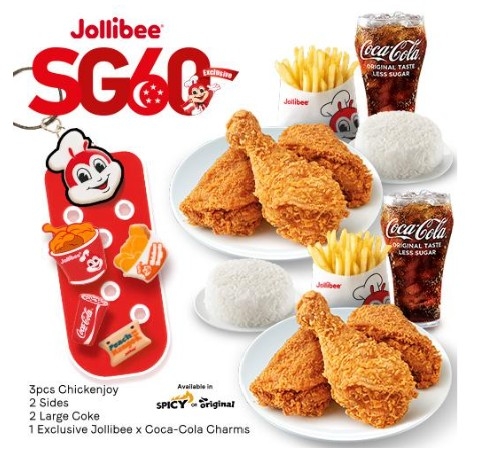 Jollibee x Coca-Cola: SG60 exclusive meal & keychain promotion