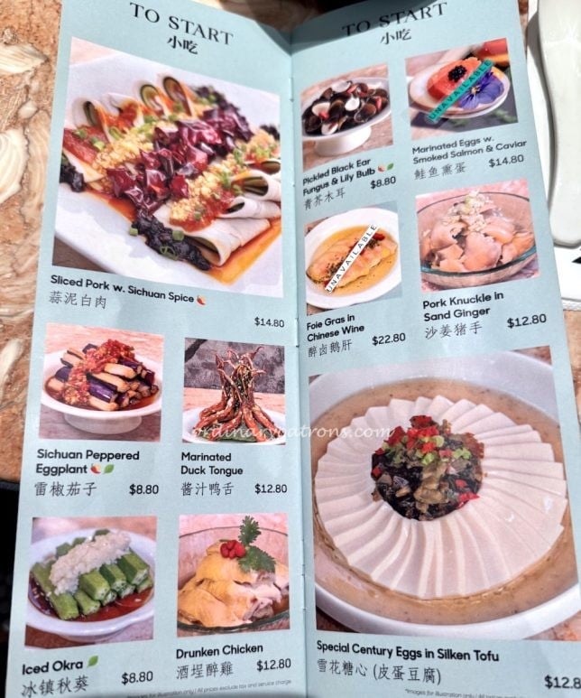 Social Place Singapore menu