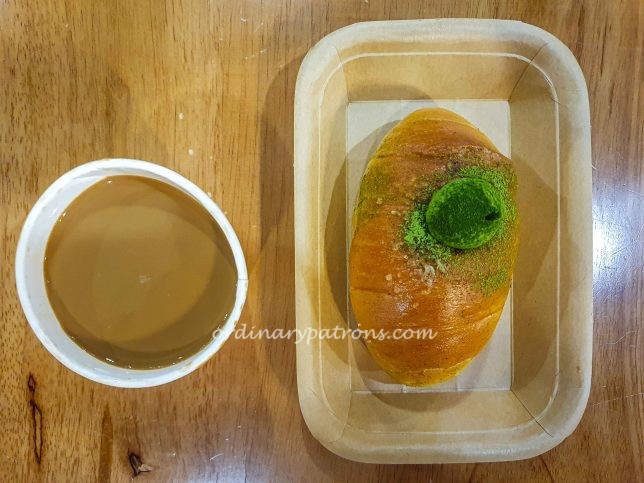  Matcha Hokkaido Milk shio pan with Kopi C